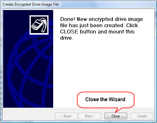 Close wizard